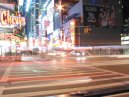 Blurry Times Square at Night